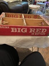 Vintage DRINK BIG RED IN BOTTLES Soda Pop WOOD Crate Carrier AUSTIN TX picture