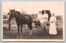 Vintage RPPC, Women in southern Attire with Horse-Drawn Carriage - FL History picture