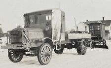 Antique Truck with Chains on Tires Original Antique Vintage Photo picture