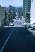 1964 San Francisco California View of Hill Street Retro Cars Vintage 35mm Slide picture