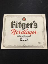 1930-40’s Fitgers Nordlager Label -12 oz -Duluth Beer-Minnesota-New picture