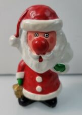 Japanese Vintage Christmas Pink Face Santa Claus 5.5 x 3.5 in Figurine Hand Made picture