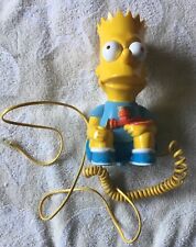 Bart Simpson Telephone, 1990 Columbia Tel-Com Never Used Box Has Some Wear picture