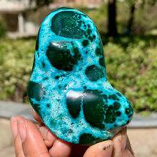 168G Natural Chrysocolla/Malachite transparent cluster rough mineral sample picture