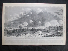 1884 Civil War Print - Sherman Attacks Kennesaw Mountain, Georgia June 27, 1864 picture