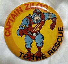 Vintage Captain Zilog To The Rescue Pinback Button, Computer Tech picture