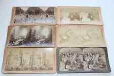 6 Antique Stereoview Cards World Scenes Finland Canada England France picture