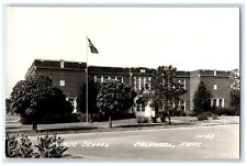 c1940's Public School Building Caldwell Kansas KS RPPC Photo Vintage Postcard picture
