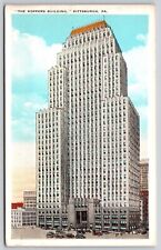 Koppers Building Pittsburgh Pennsylvania Birds Eye View Old Car Vintage Postcard picture