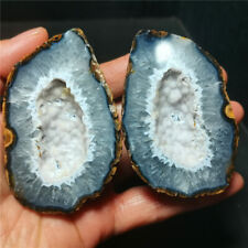 Rare 196G China Natural Inner Mongolia Gobi Eye Agate Geode Collection  WYY2353 picture