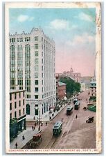 1925 Congress St. Monument Square Classic Car Building Portland Maine Postcard picture