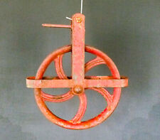 Vintage Cast Iron Well Pulley Antique Old Farm Wheel Barn Steampunk Industrial picture
