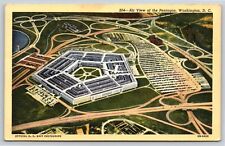 Washington DC~Air View of the Pentagon~Vintage Linen Postcard picture