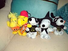 Halloween Snoopy Plush Lot Of 5 Pirate Witch Skeleton Pumpkin picture