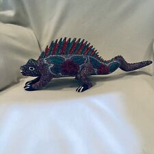 Vintage Mexican Wood Art Iguana picture