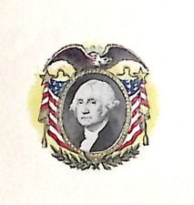 1890s George Washington American Flag Patriotic Celluloid Pinback ARTWORK picture