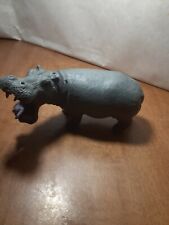 Greenbrier Plastic Hippo Gray Open Mouth Standing 4 1/4