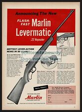 1955 MARLIN New Model 56 Levermatic .22 Repeater Rifle Original PRINT AD picture