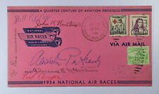 John K Northrop AND OTHERS SIGNED 1934 NATIONAL AIR RACES CACHET COVER picture