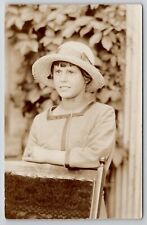 RPPC Lovely Young Gitlc1920 Social History Life Fashion Real Photo Postcard A49 picture