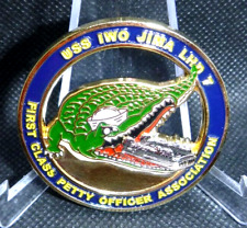 USS Iwo Jima LHD 7 First Class Petty Officer Ass. Uncommon Valor Challenge Coin picture