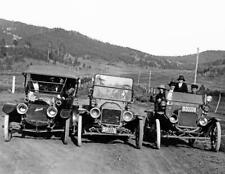 1918 Three Automobiles Lewistown Montana Vintage Car Photo 8.5