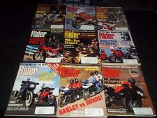 1988-1992 RIDER MAGAZINE LOT OF 21 ISSUES - NICE MOTOR CYCLES FAST BIKES - M 507 picture
