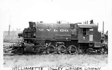 WILLAMETTE VALLEY LUMBER TRAIN, LOGGING, RPPC, VINTAGE POSTCARD  (EA 122) picture