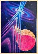 1973 Space Art Super Spaceship Launch Vintage Postcard picture