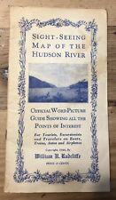 Vintage 1946 SIGHT-SEEING MAP OF THE HUDSON RIVER by William Radcliffe picture