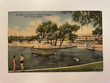 Vintage Postcard 1942 Sulphur Springs Tampa Florida 5.5 x 3.5 picture