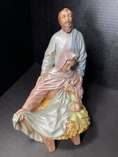 Atlantic Mold Nativity Holy Family Jesus Mary Joseph Hand Painted Glazed 10.5” picture