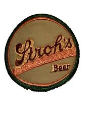 STROH’s Beer Patch Round Iron On Style From The 80’s New Old Stock SHIPS 1 DAY picture