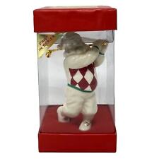 Lenox SANTA TEEING OFF - Porcelain Figure - Argyle Sweater - First in Series NEW picture