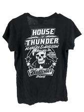 Harley-Davidson House of Thunder Short Sleeve T-Shirt Women's Size Large Black picture