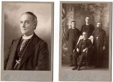CIRCA 1890s 2 CABINET CARDS ARCHBISHOP OF OREGON CATHOLIC PRIESTS CHRISTIAN picture
