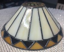 Vintage Quoizel Collectible Desk Lamp Shade Stained Glass A Shaped picture