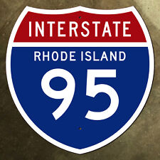 Rhode Island interstate route 95 highway marker road sign 1957 Providence 18x18 picture