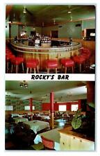 STODDARD, WI ~Roadside ROCKY'S BAR  c1950s Vernon County Rocky & Toots Postcard picture