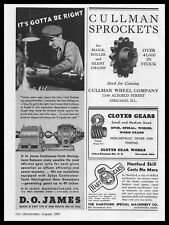 1937 D. O. James Mfg Co. Chicago Illinois Herringbone Reducer Machines Print Ad picture