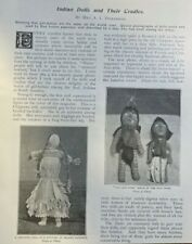 1898 American Indian Dolls and Their Cradles illustrated picture