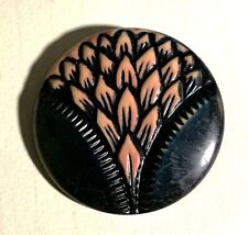 Vintage Raised, Buffed Surface, 1930s Celluloid Button, approx, 1-3/8