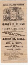 1884 Democratic Ticket for President Grover Cleveland VP T. Hendricks ~ T110M picture