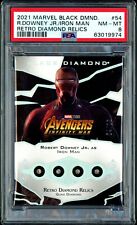 2021 Marvel Black Diamond Retro Relics Robert Downey Jr as Iron Man /18 PSA 8 picture