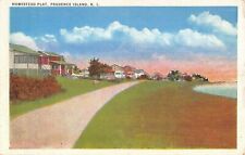 1937 Cottages Homestead Plat Prudence Island RI post card Linen picture