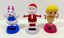 Set of 3 Holiday Solar Dancers Easter Christmas Valentines Day Tested Working picture