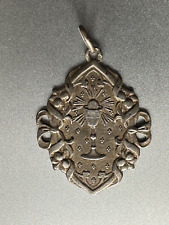 Superb Antique French Religious Sterling Silver Medal Confirmation June 1st 1916 picture