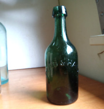 IRON PONTIL READ & HALL DEEP GREEN 1850 LONG NECK SODA BOTTLE PROVIDENCE,RI? picture