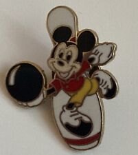 Vintage Walt Disney World Mickey Mouse Bowling Trading Pin Bowler Disneyland picture