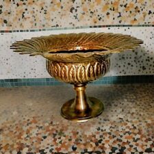 Ornate Handmade Forged Metal Centerpiece Fruit Bowl 12in w 7in Tall Beautiful  picture